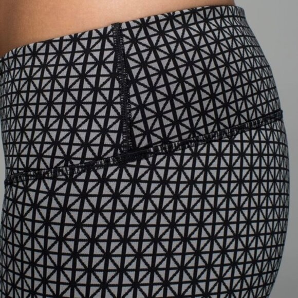 Lululemon Wunder Under Pant *Full-On LuonTri Geo Silver Spoon Black size 4 - Picture 4 of 12